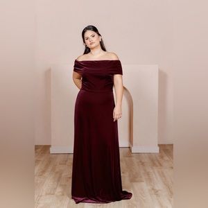 Revelry burgundy velvet Court dress